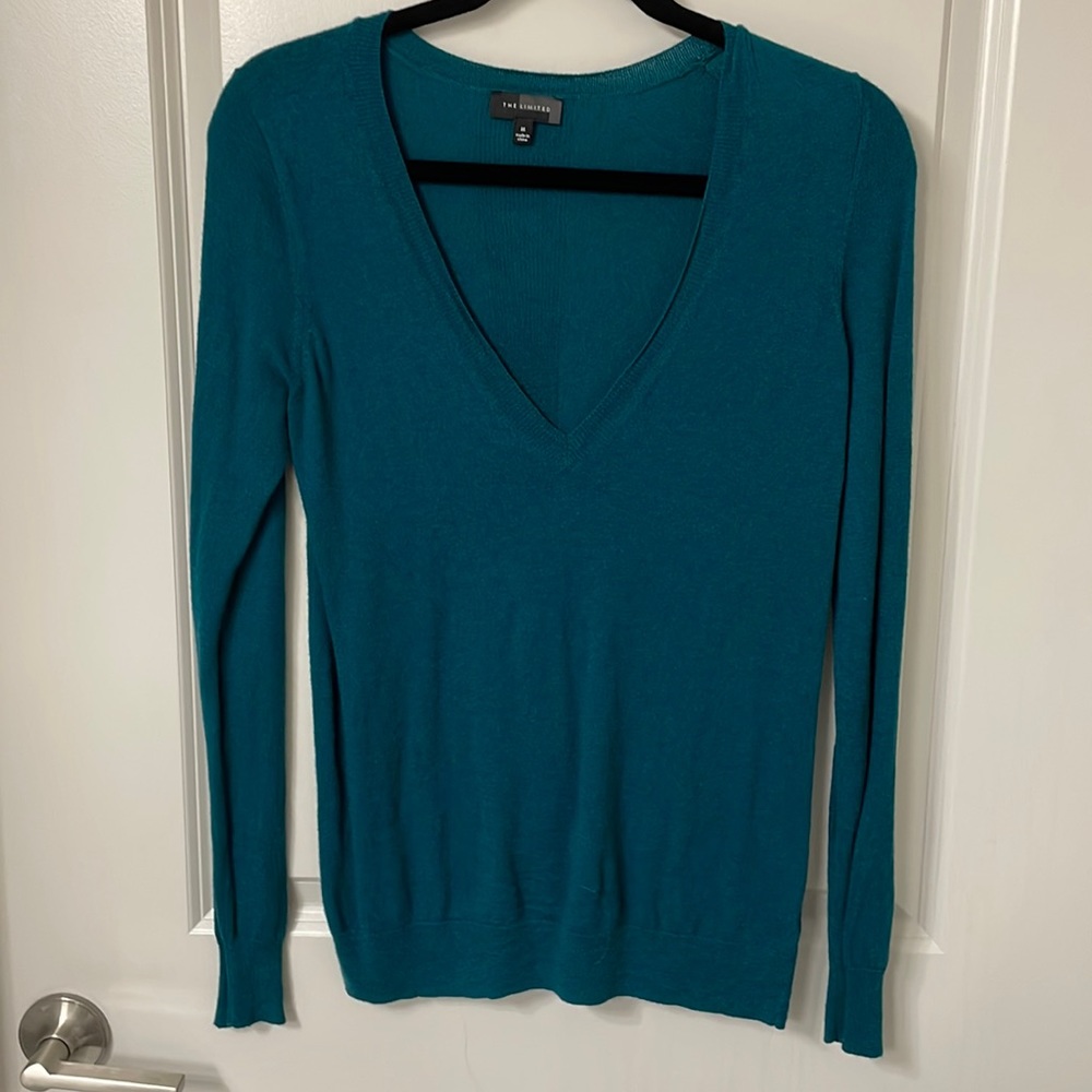 The Limited teal sweater. Light weight. Size medium.